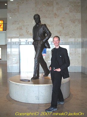 John Lennon with Ian Jackson (real) at John Lennon Airport