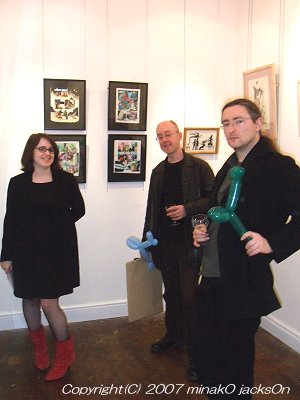Lydia (gallery owner) & Martin, Dave (my friends) at Artfinder