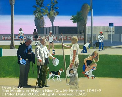Peter Blake; The Meeting or Have a Nice Day, Mr Hockney 1981-3 (C) Peter Blake 2006. All rights reserved, DACS